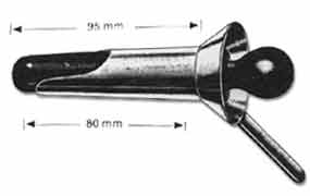 Ives-Fansler Anascope. with vulcanite obturator.