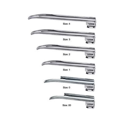 American Miller Fiber Optic  Laryngoscope Blades.