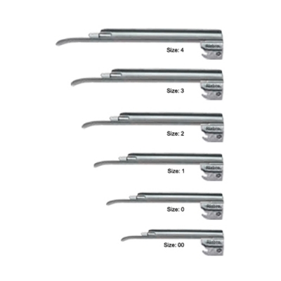 English Miller Conventional Laryngoscope Blades.